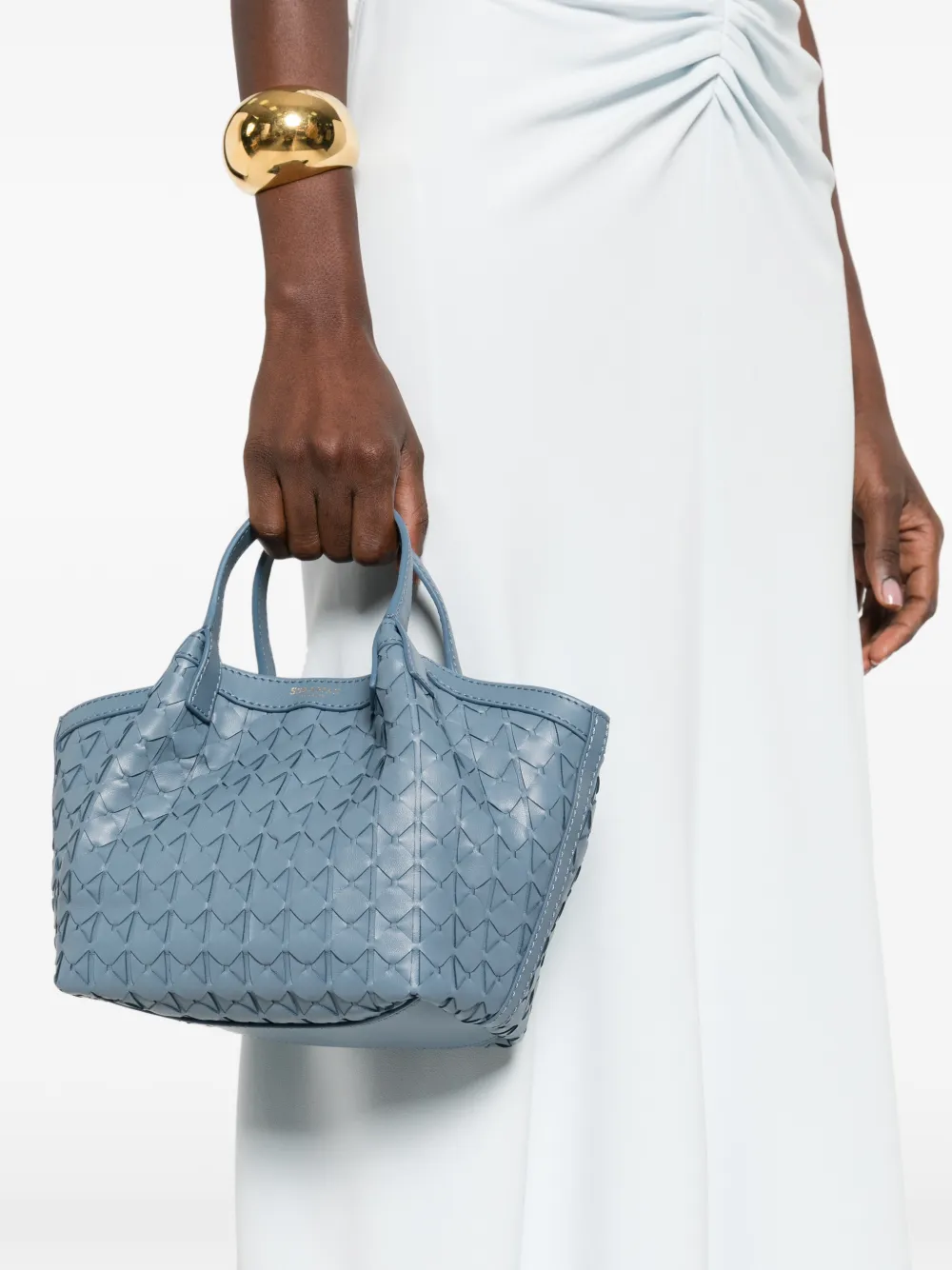 Serapian mosaico mini top handle bag - Blauw