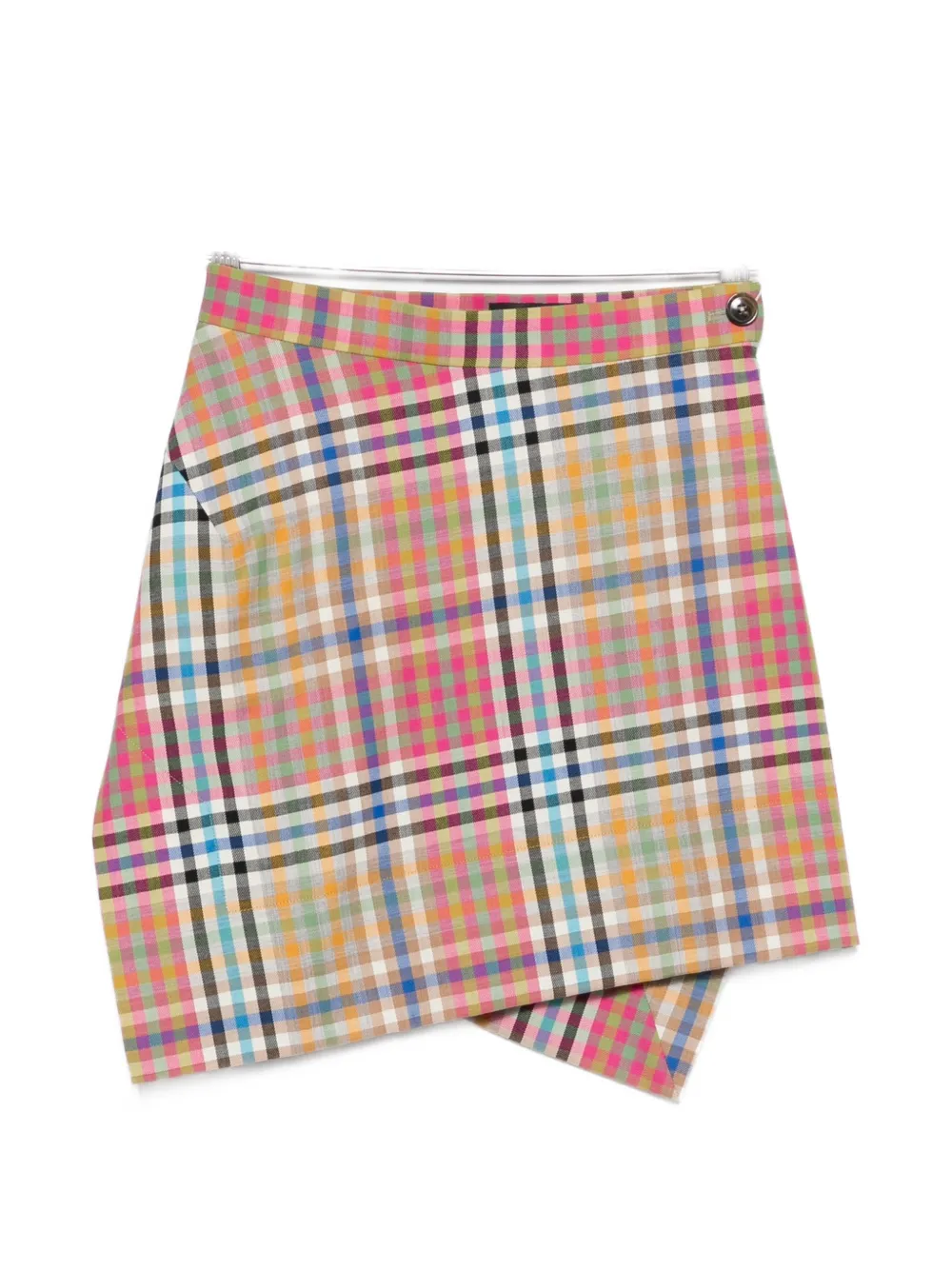 Vivienne Westwood Infinity plaid-pattern asymmetric skirt - Toni neutri