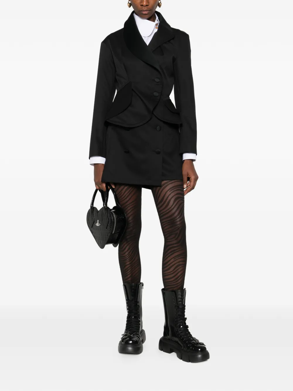 Vivienne Westwood Stormy blazer met sjaalrevers en knopen Zwart