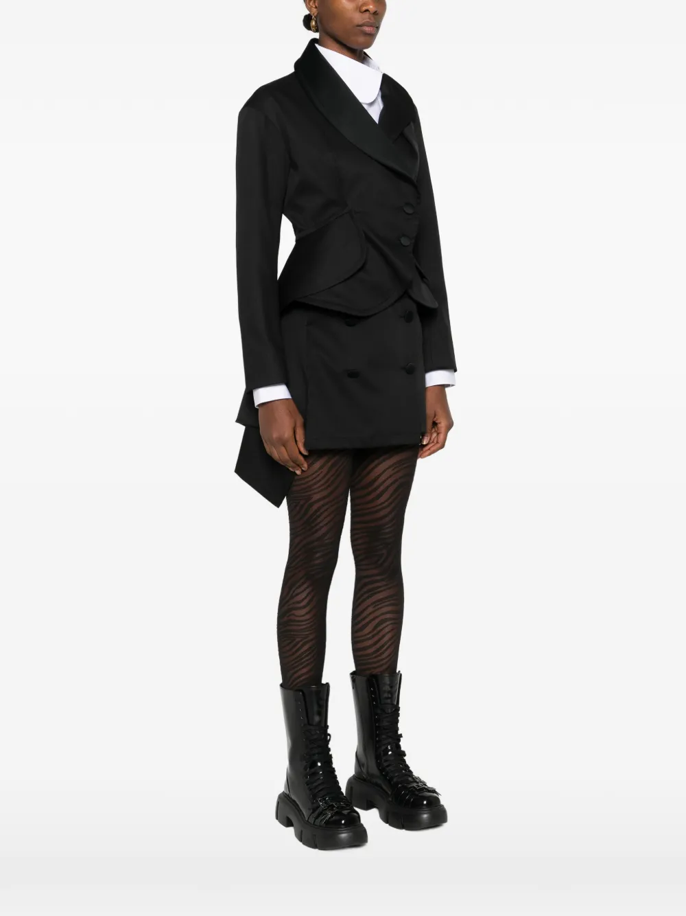 Vivienne Westwood Stormy blazer met sjaalrevers en knopen Zwart
