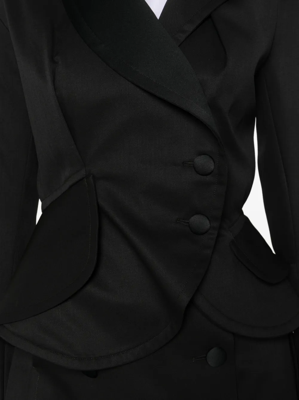 Vivienne Westwood Stormy blazer met sjaalrevers en knopen Zwart