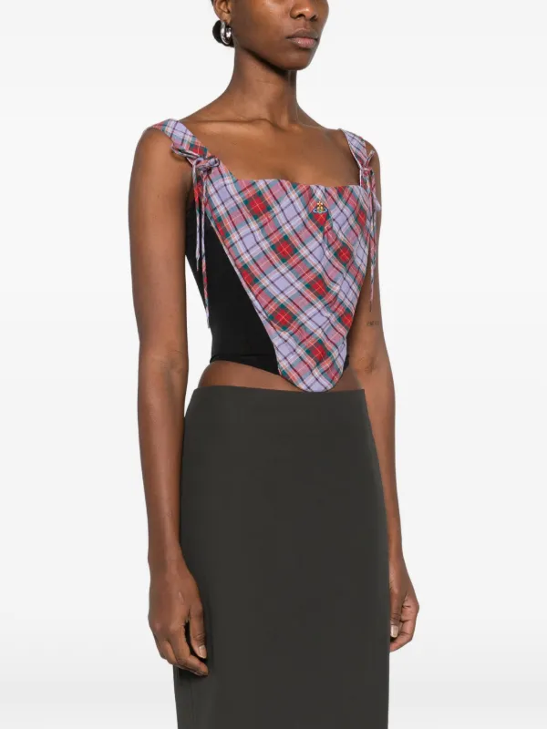 Vivienne Westwood Corset Puppy Xadrez Tartan | Roxo | FARFETCH BR