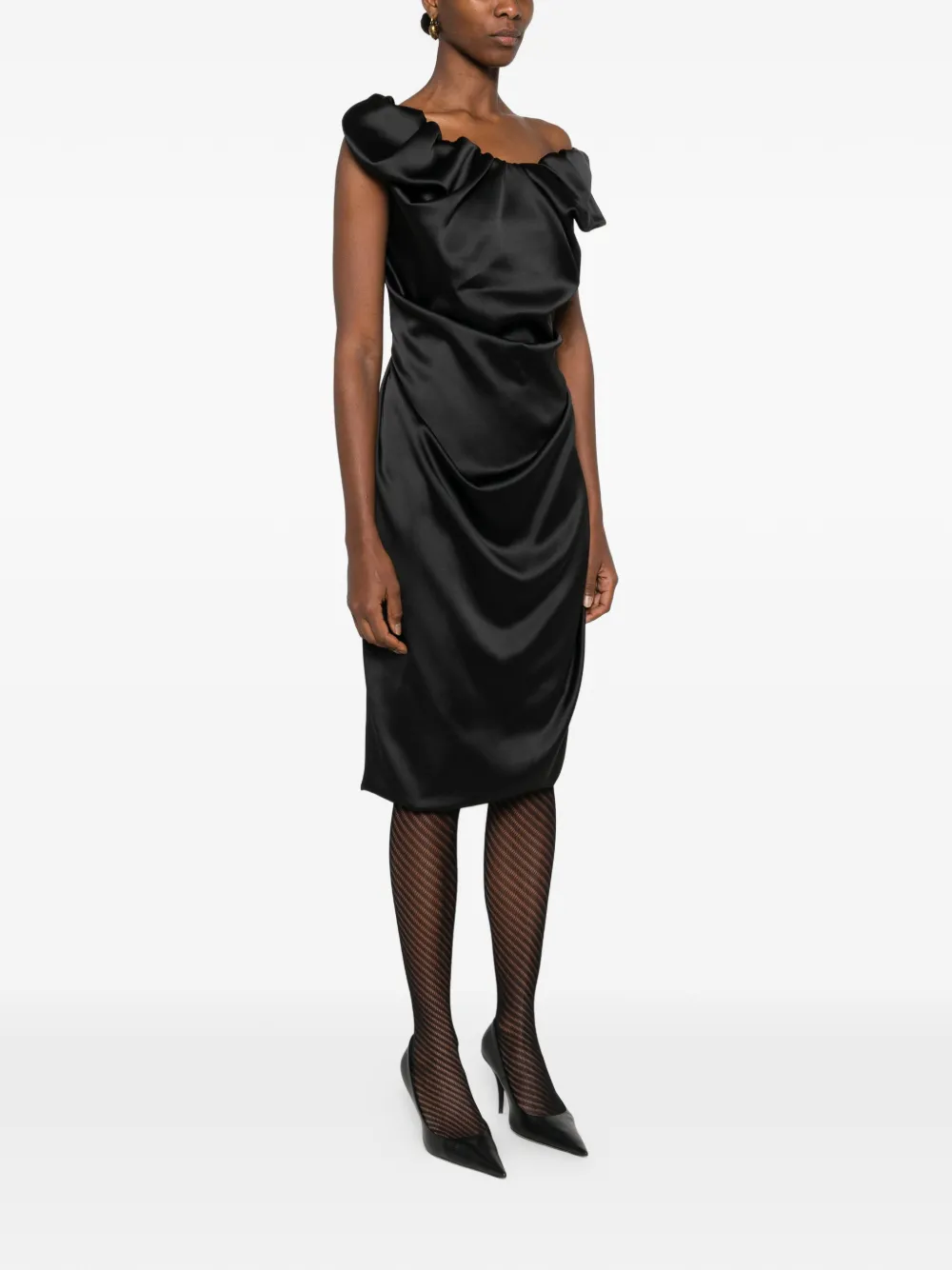 Vivienne Westwood Ginnie Amber midi-jurk Zwart