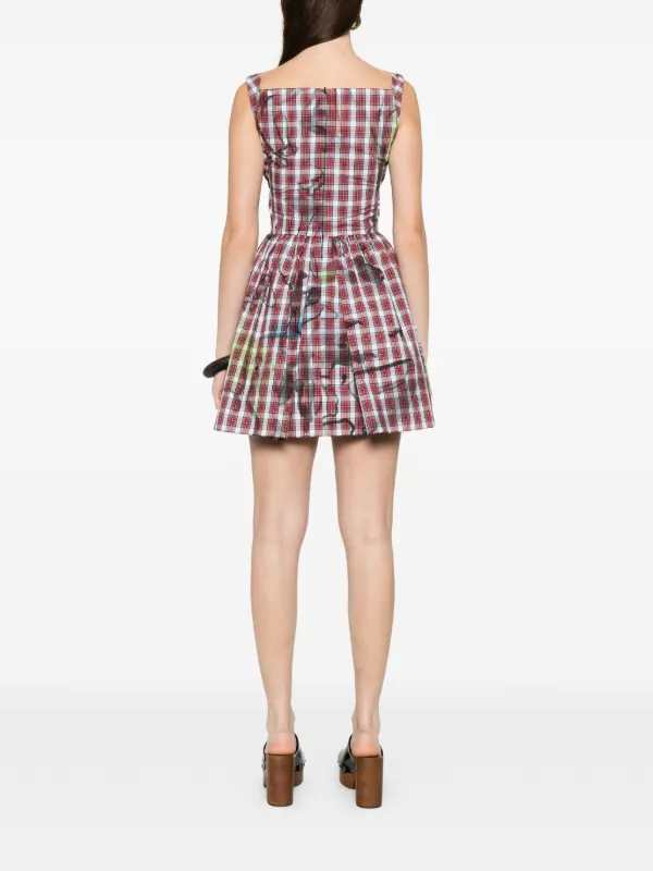 Vivienne Westwood チェック　ミニワンピース　赤 Vivienne Westwood チェック ミニドレス | レッド | FARFETCH JP