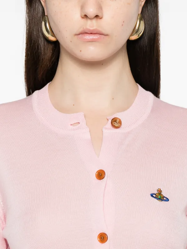 Vivienne Westwood Bea Cropped Cardigan | Pink | FARFETCH