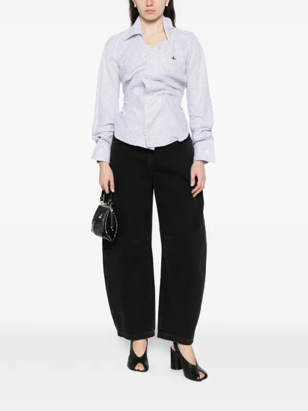 Vivienne Westwood Drunken ストライプ シャツ | ホワイト | FARFETCH JP