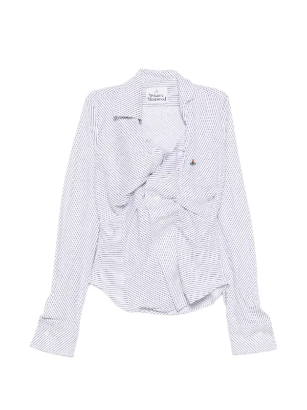 Vivienne Westwood Drunken ストライプ シャツ | ホワイト | FARFETCH JP