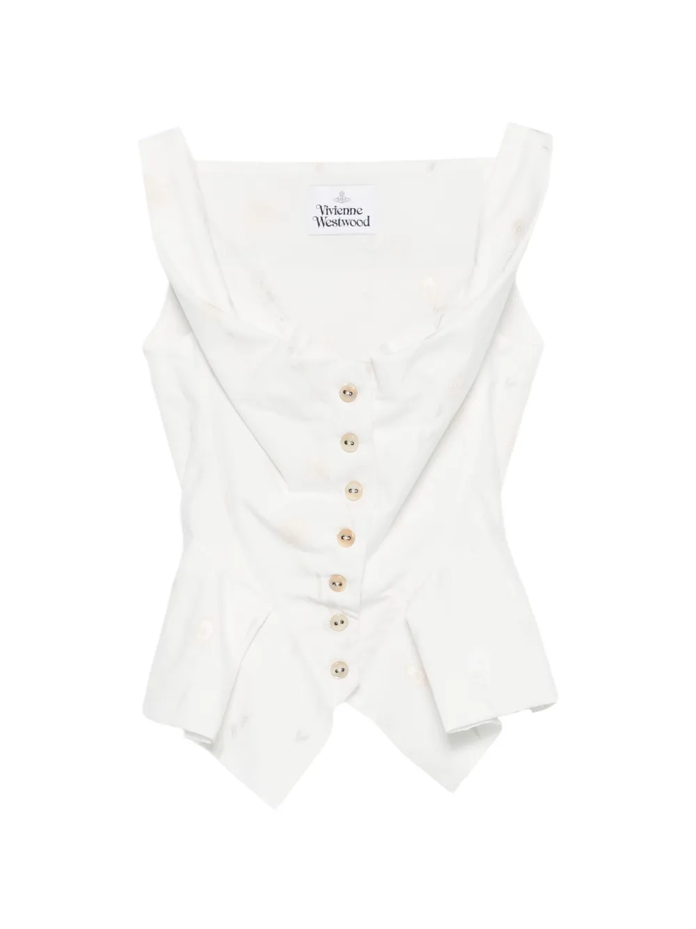 Vivienne Westwood button floral vest - Weiß