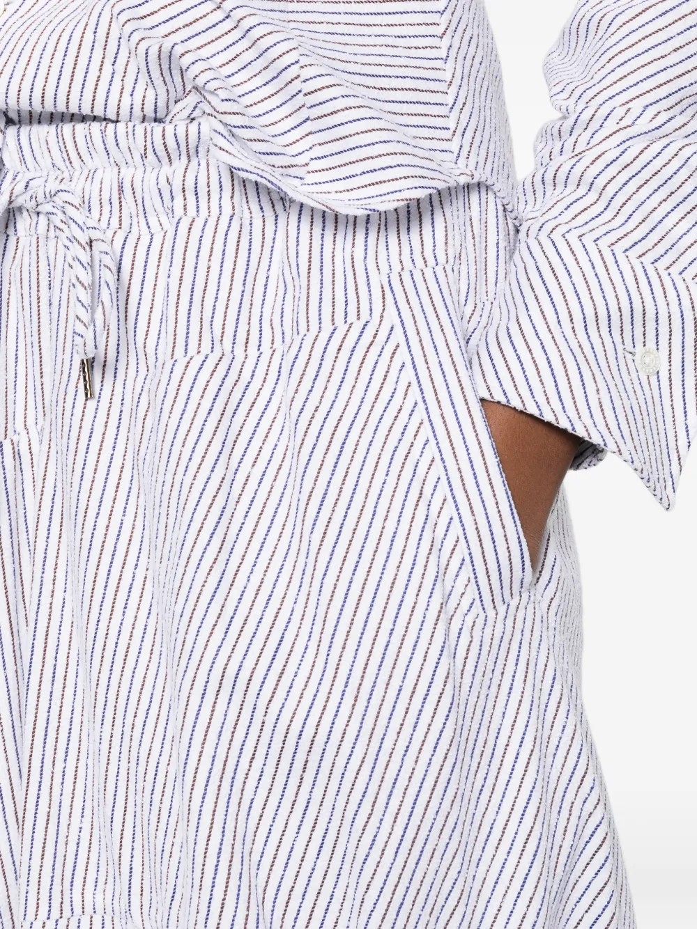Vivienne Westwood Gestreepte midi-rok met trekkoord Wit
