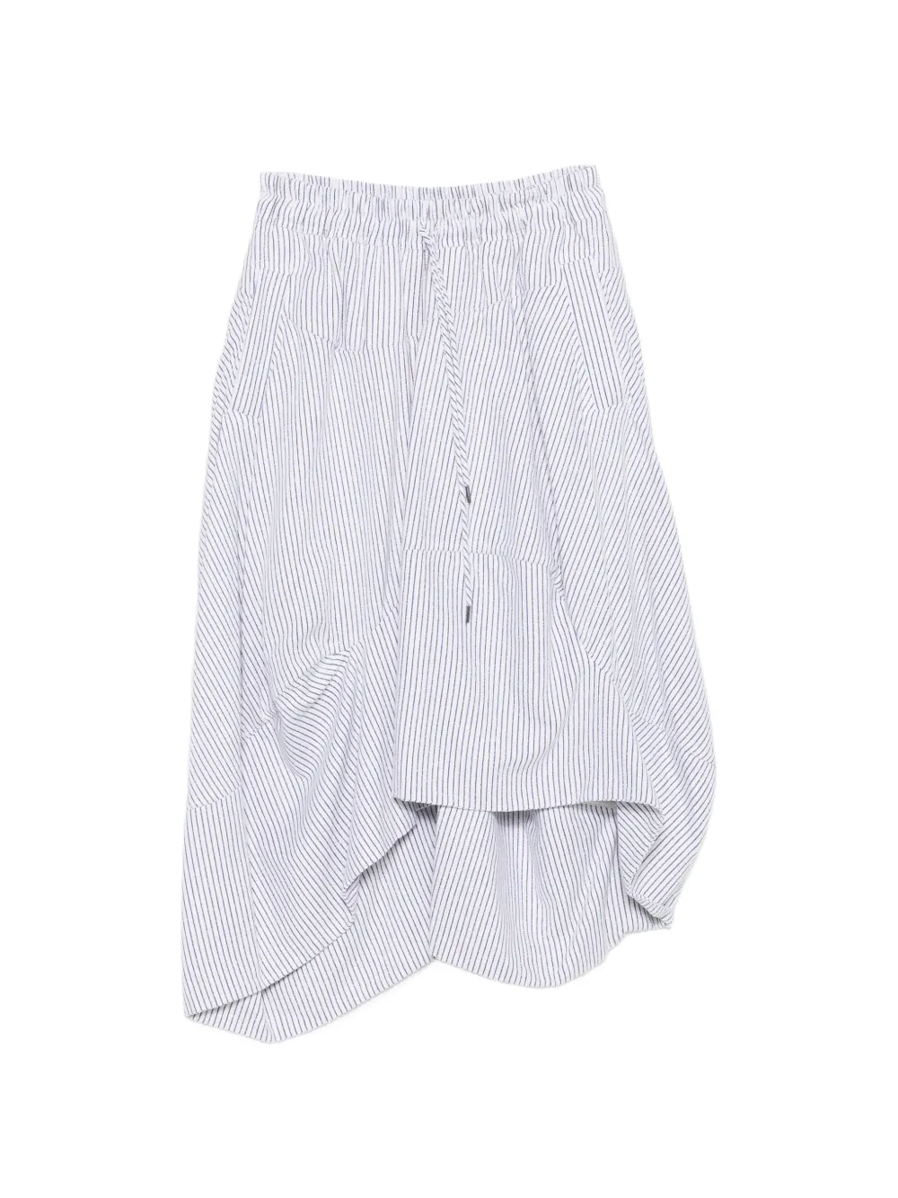 Vivienne Westwood drawstring striped midi skirt - Bianco