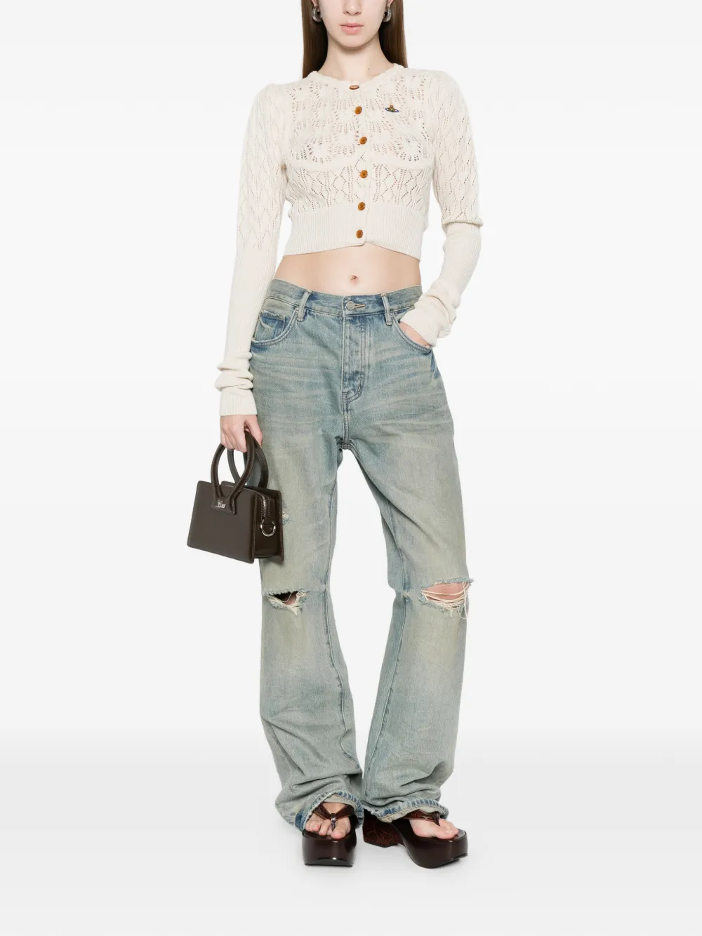 Vivienne Westwood Ella gebreid vest Beige