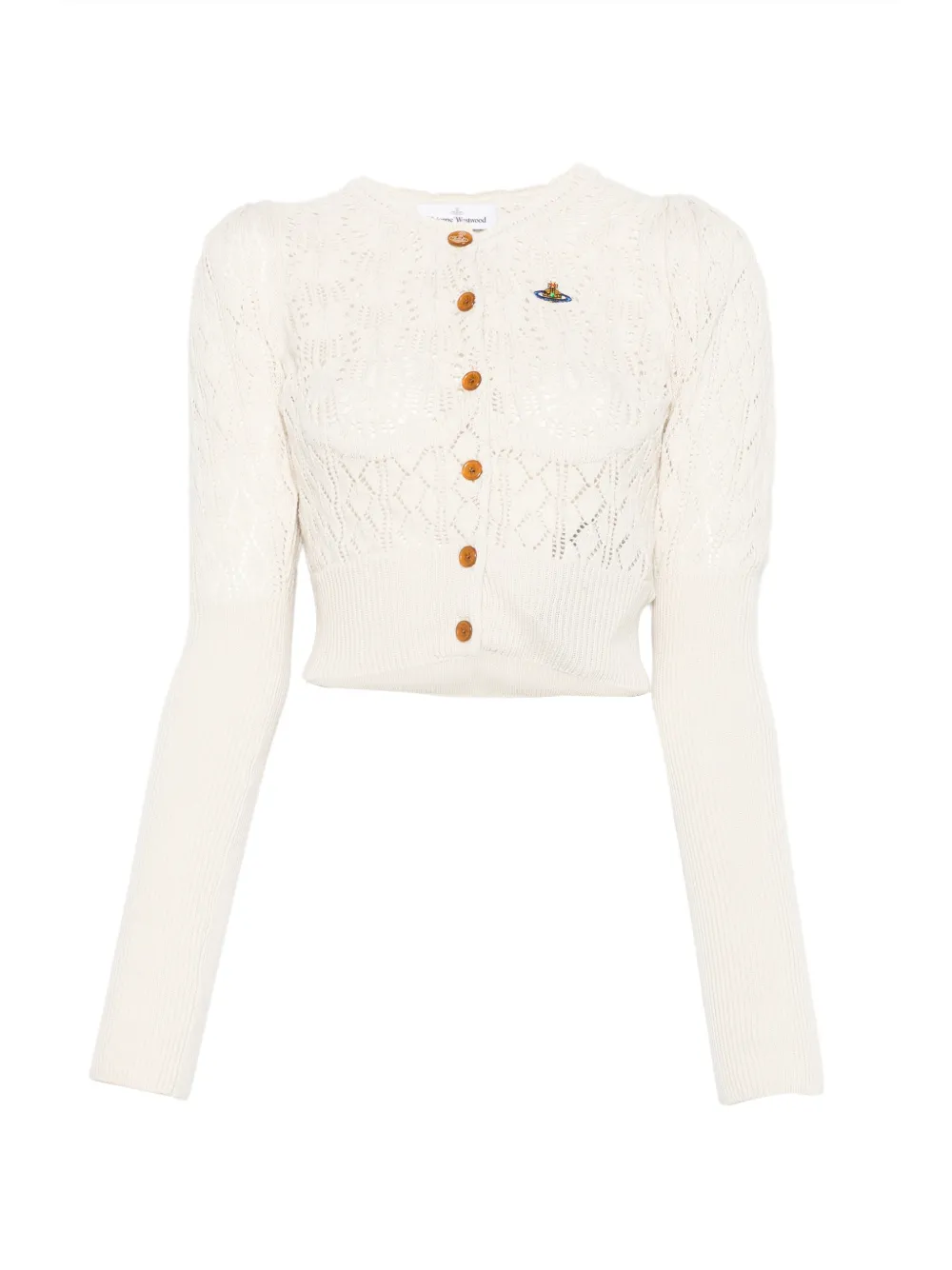 Vivienne Westwood Ella textured cardigan - Toni neutri