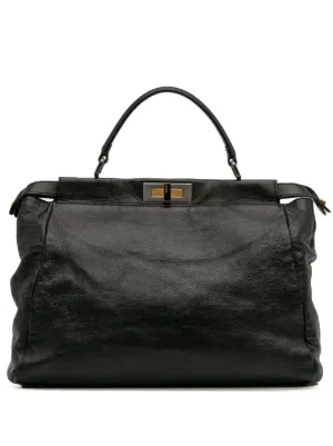 Fendi Pre-Owned セレリア ピーカブー バッグ グレイニーレザー ラージ