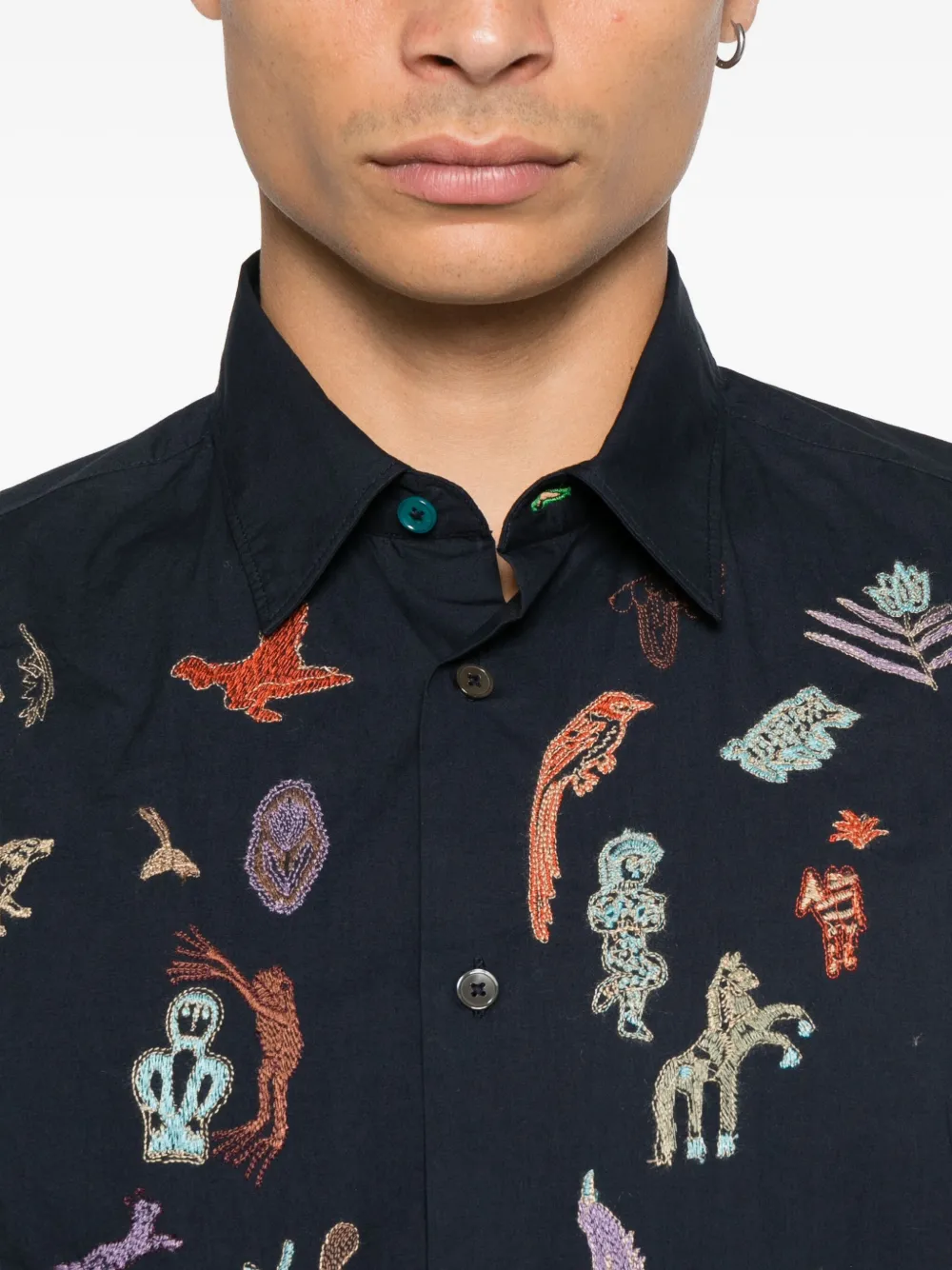 PS Paul Smith Little Beasts overhemd Blauw