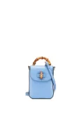 Gucci Pre-Owned 2016-2025 Mini Calfskin Bamboo Top Handle Bag satchel - Blue