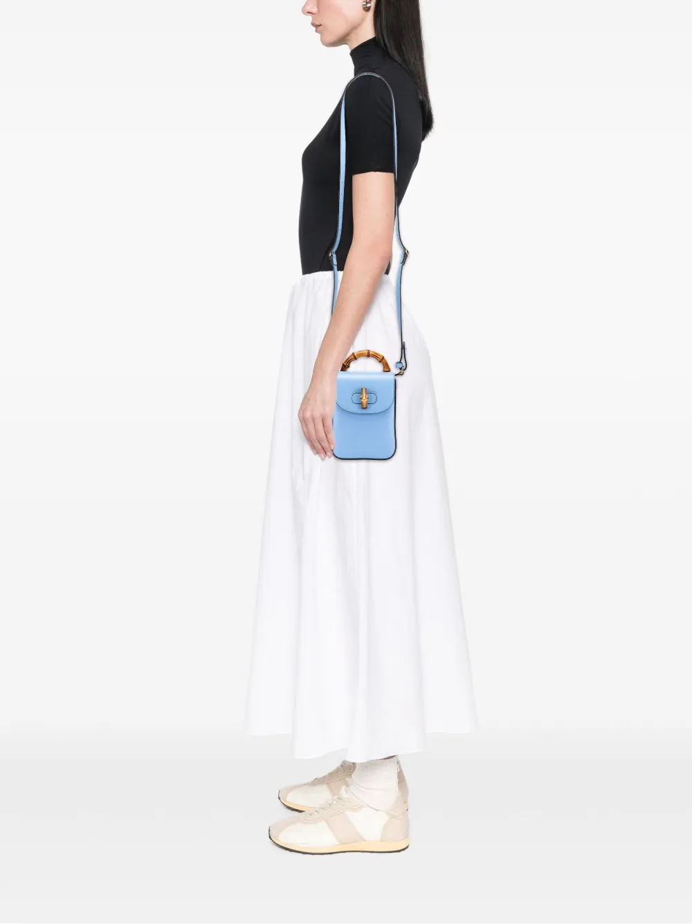 Gucci Pre-Owned 2016-2025 Mini Calfskin Bamboo Top Handle Bag satchel | Pre-Owned | Image 2