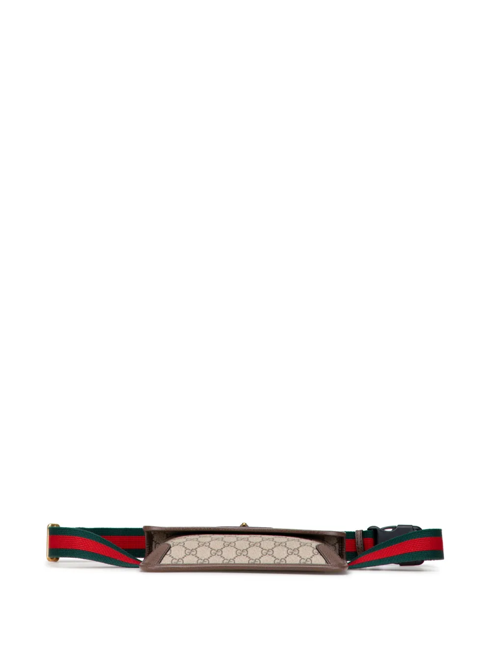 Pre-owned Gucci 2016-2025 Gg Supreme Web Neo Vintage Belt Bag In Brown