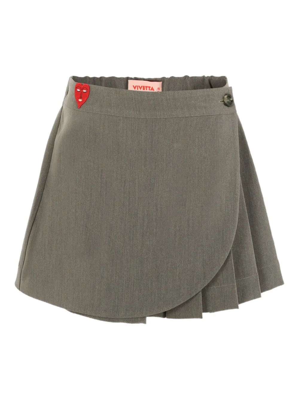 Vivetta falda mini plisada con aplique | gris | Image 1