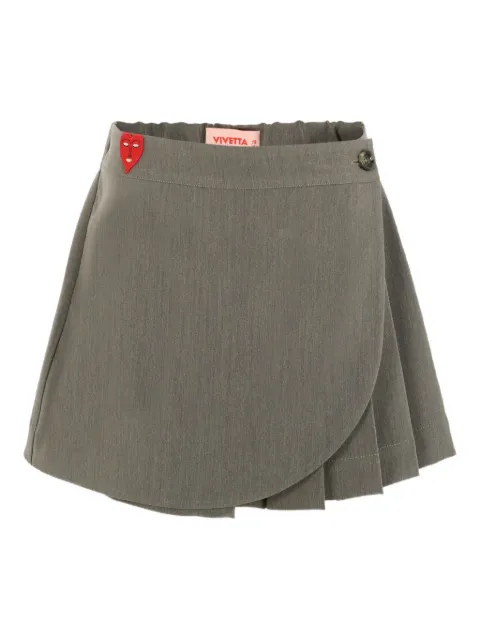 Vivetta appliqué pleated mid skirt