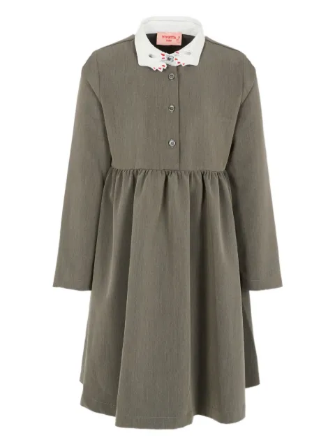 Vivetta collared long-sleeve dress