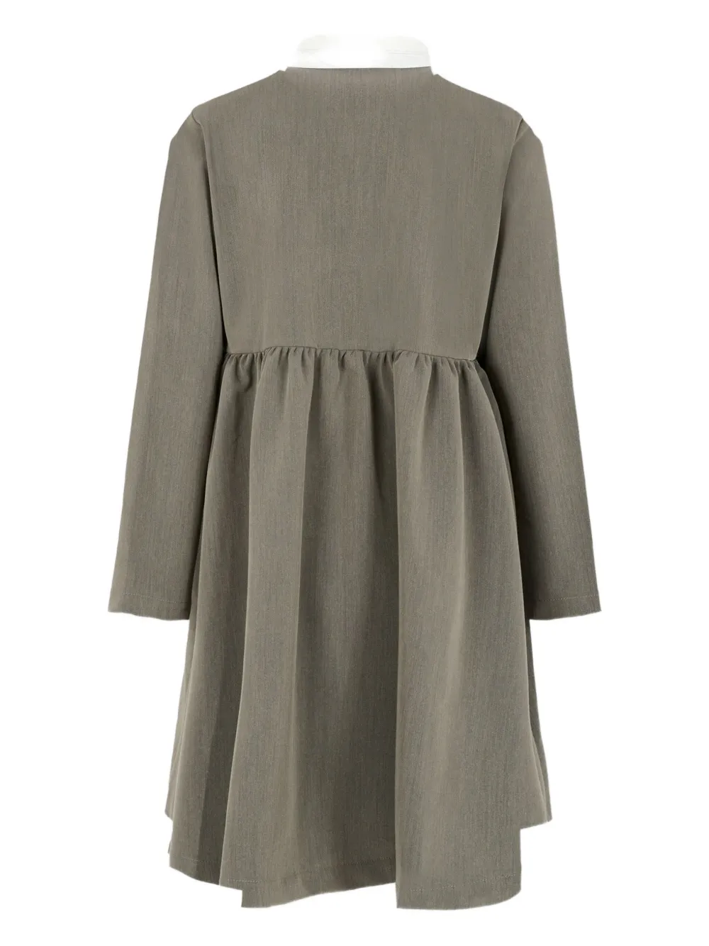 Vivetta Collared Long-sleeve Dress In Gray