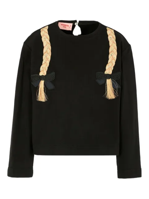 Vivetta braids bow sweatshirt