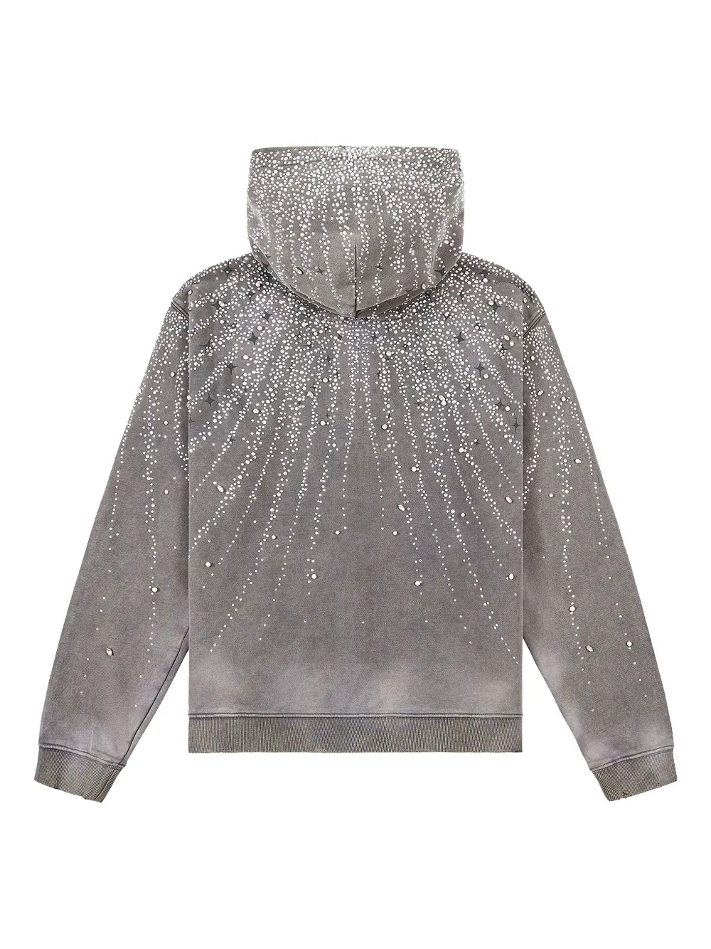 Birth Of Royal Child Crystal-embellished Hoodie In Gray