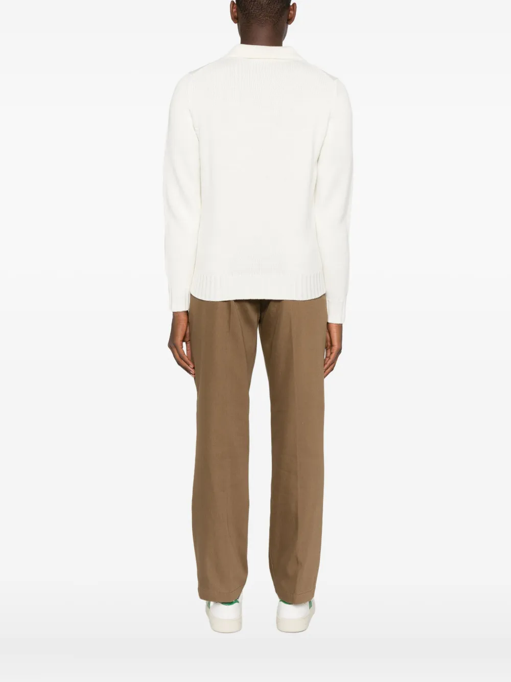 Filippo De Laurentiis Polo-collar Sweater In White