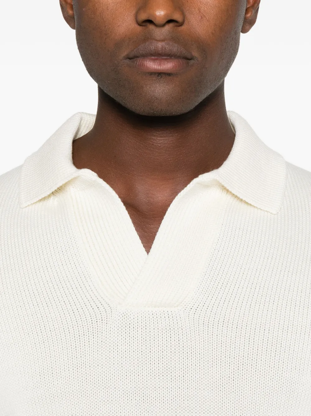 Filippo De Laurentiis Polo-collar Sweater In White