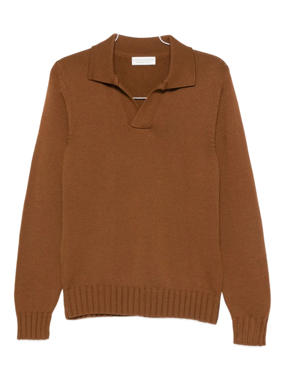 Filippo De Laurentiis polo-collar wool sweater | Brown | Image 1
