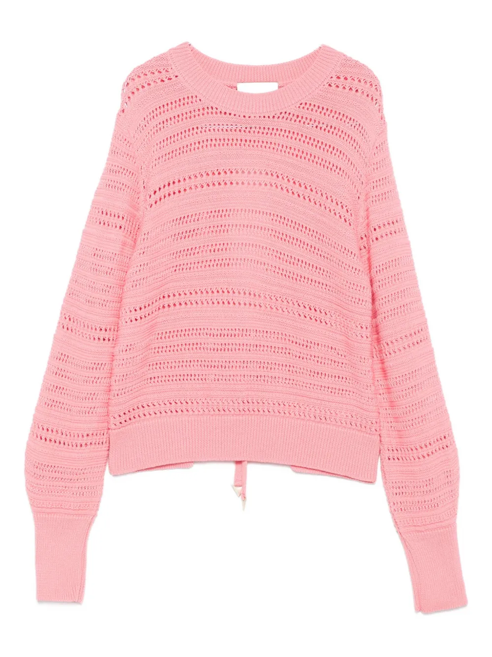 Akep Open-knit Sweater In Pink