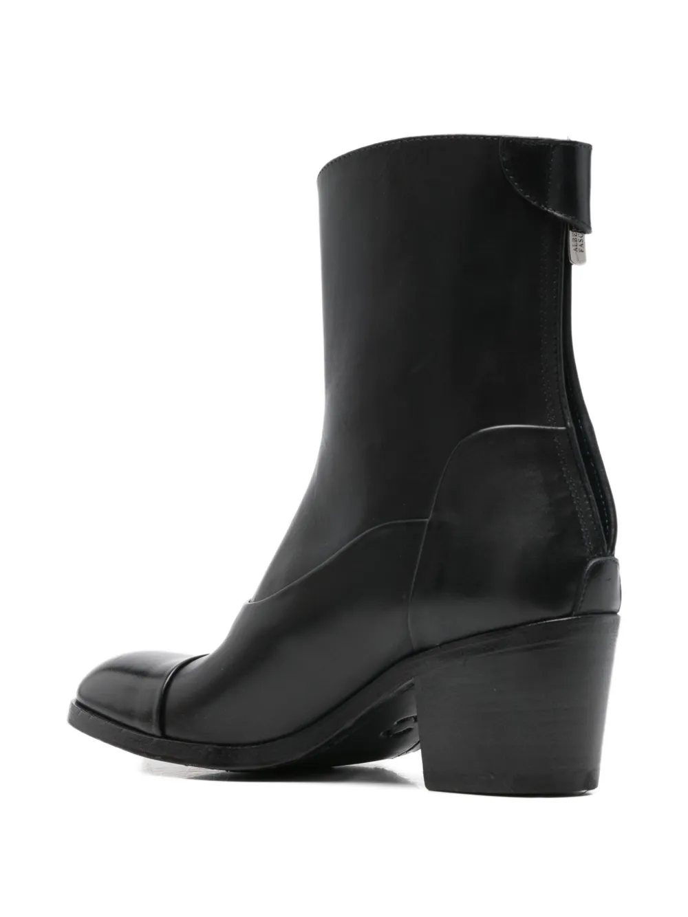 Alberto Fasciani 55mm Block-heel Leather Boots In Black