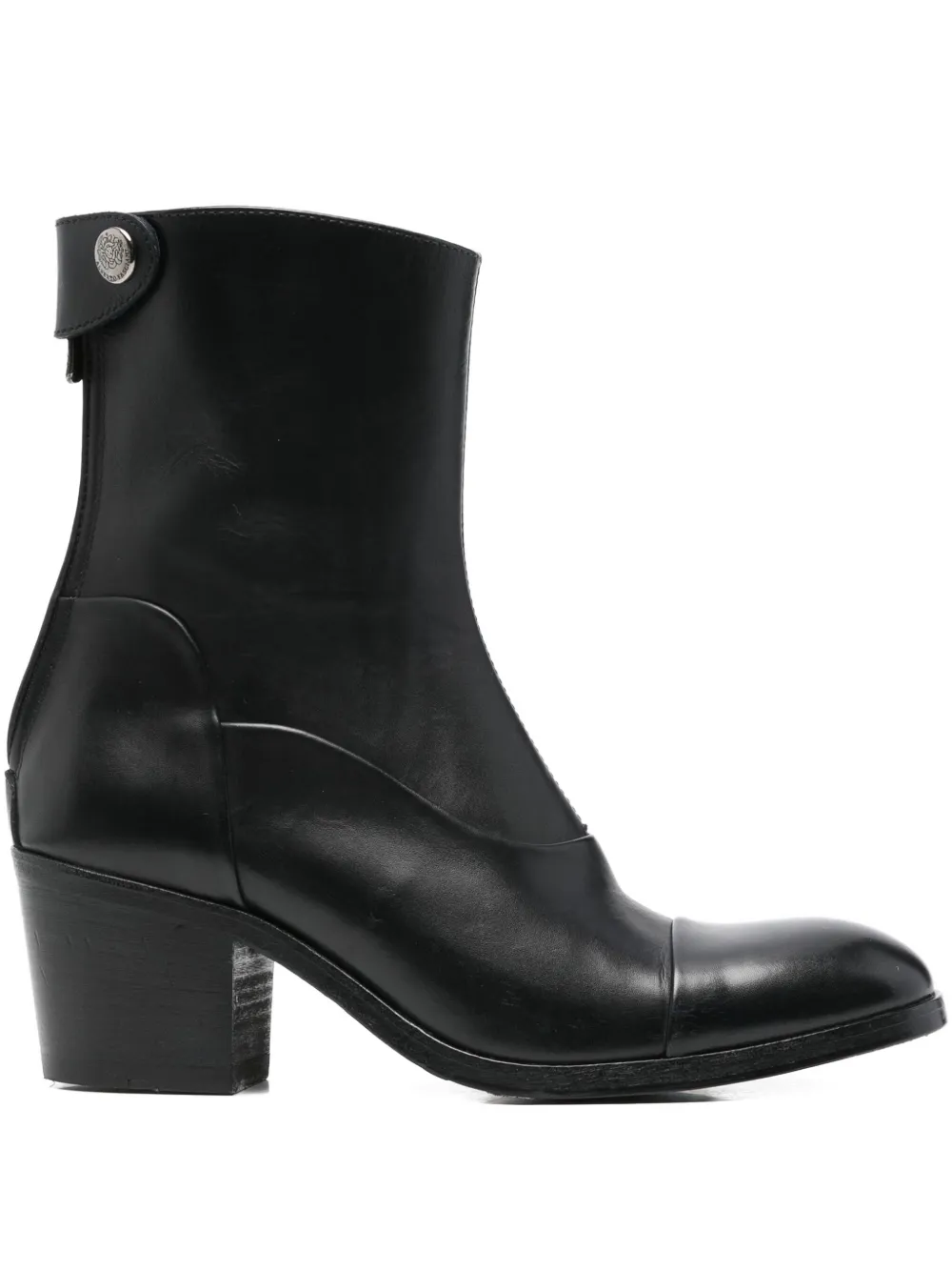 Alberto Fasciani 55mm Block-heel Leather Boots In Black