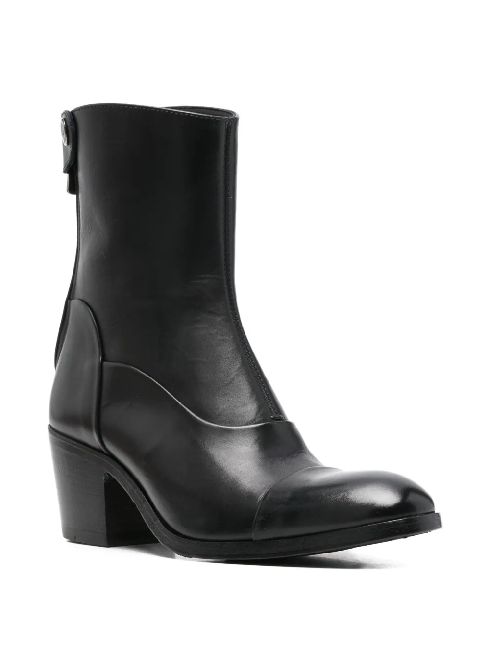 Alberto Fasciani 55mm Block-heel Leather Boots In Black