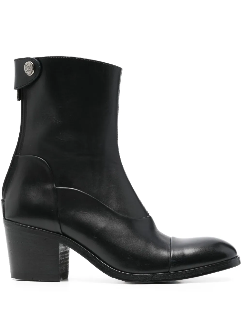 Alberto Fasciani 55 mm leren laarzen met blokhak Zwart