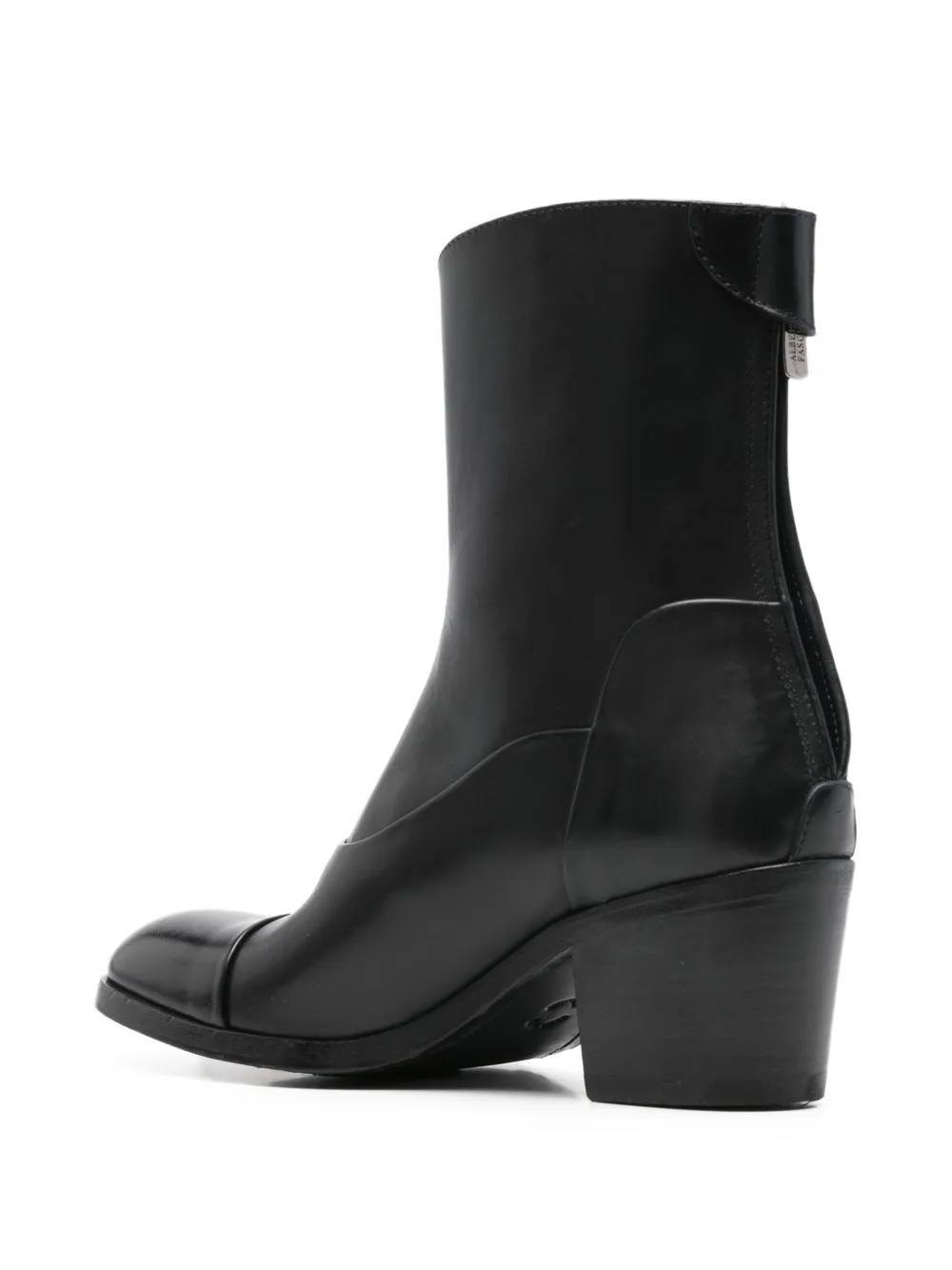 Alberto Fasciani 55 mm leren laarzen met blokhak Zwart