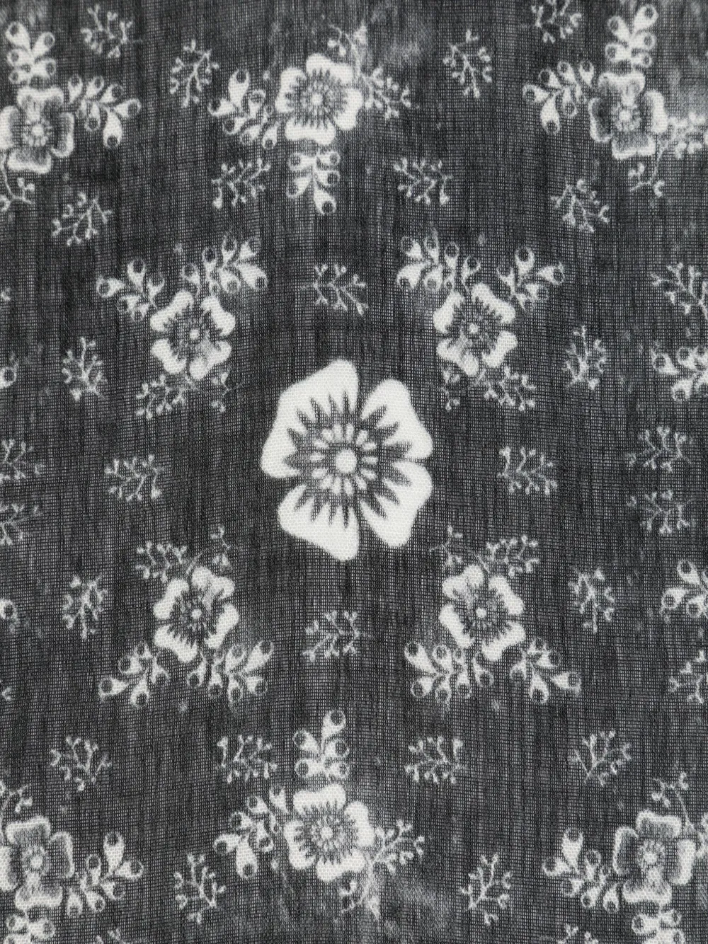 Massimo Alba Bandana met bloemenprint Zwart