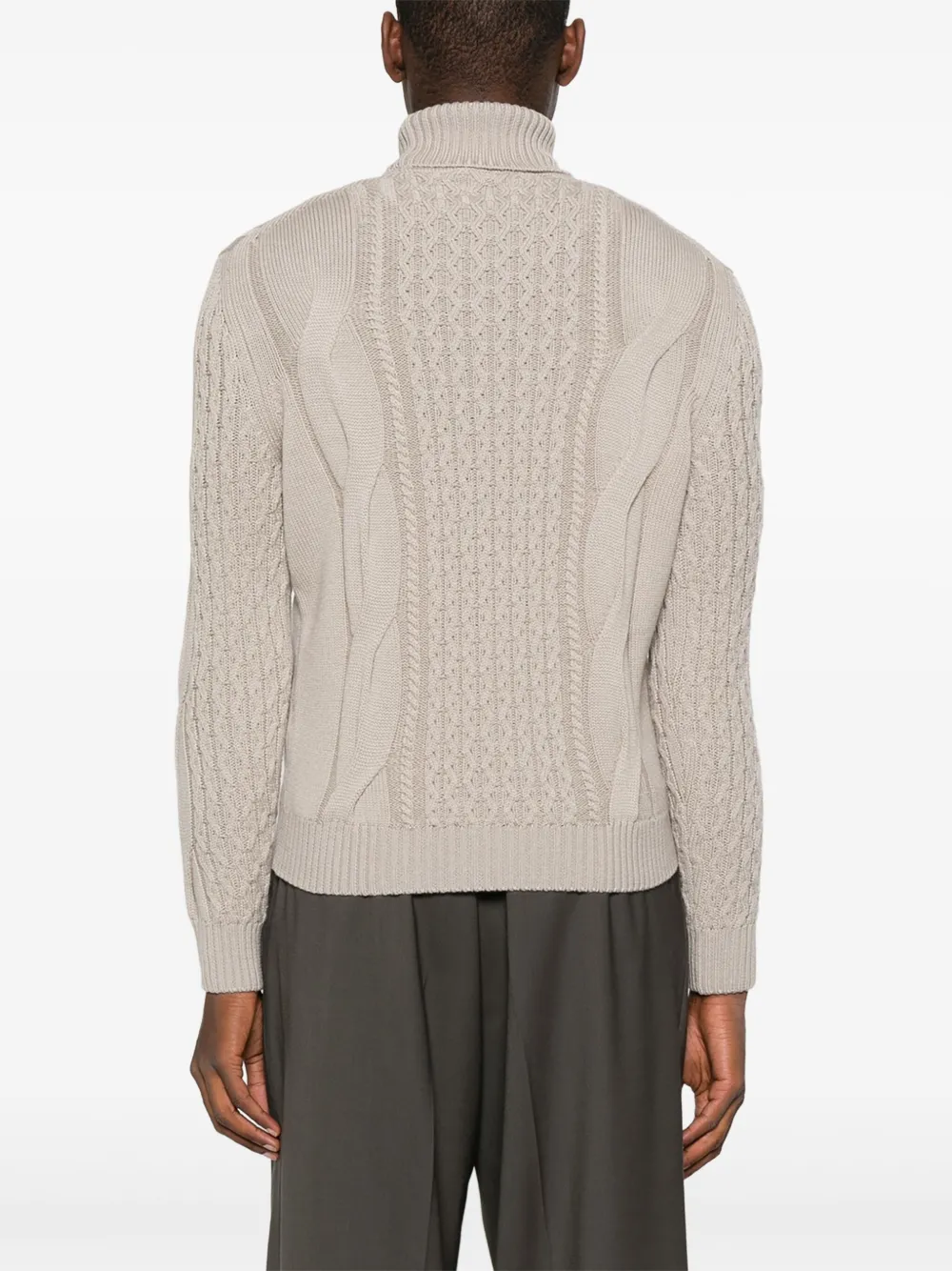 LUIGI GENTILE Kabelgebreide coltrui Beige