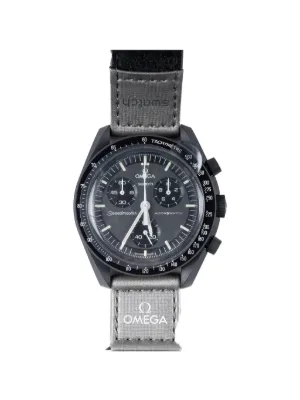 Swatch x Omega Mission To The Moon 47.30mm Watch | Black | FARFETCH CA