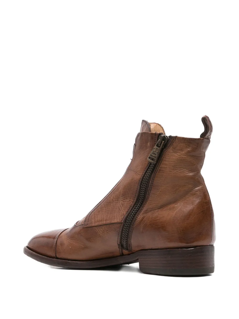 King Tartufoli Shoes Zip-up Leather Boots In Brown