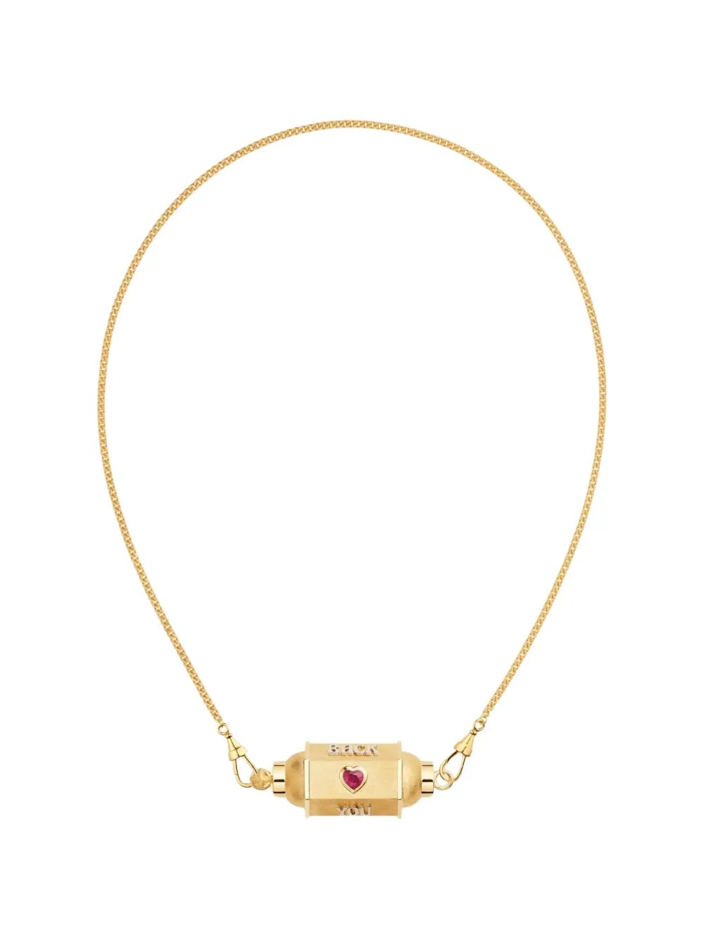Marie Lichtenberg Love You Locket ruby and diamond necklace - Oro