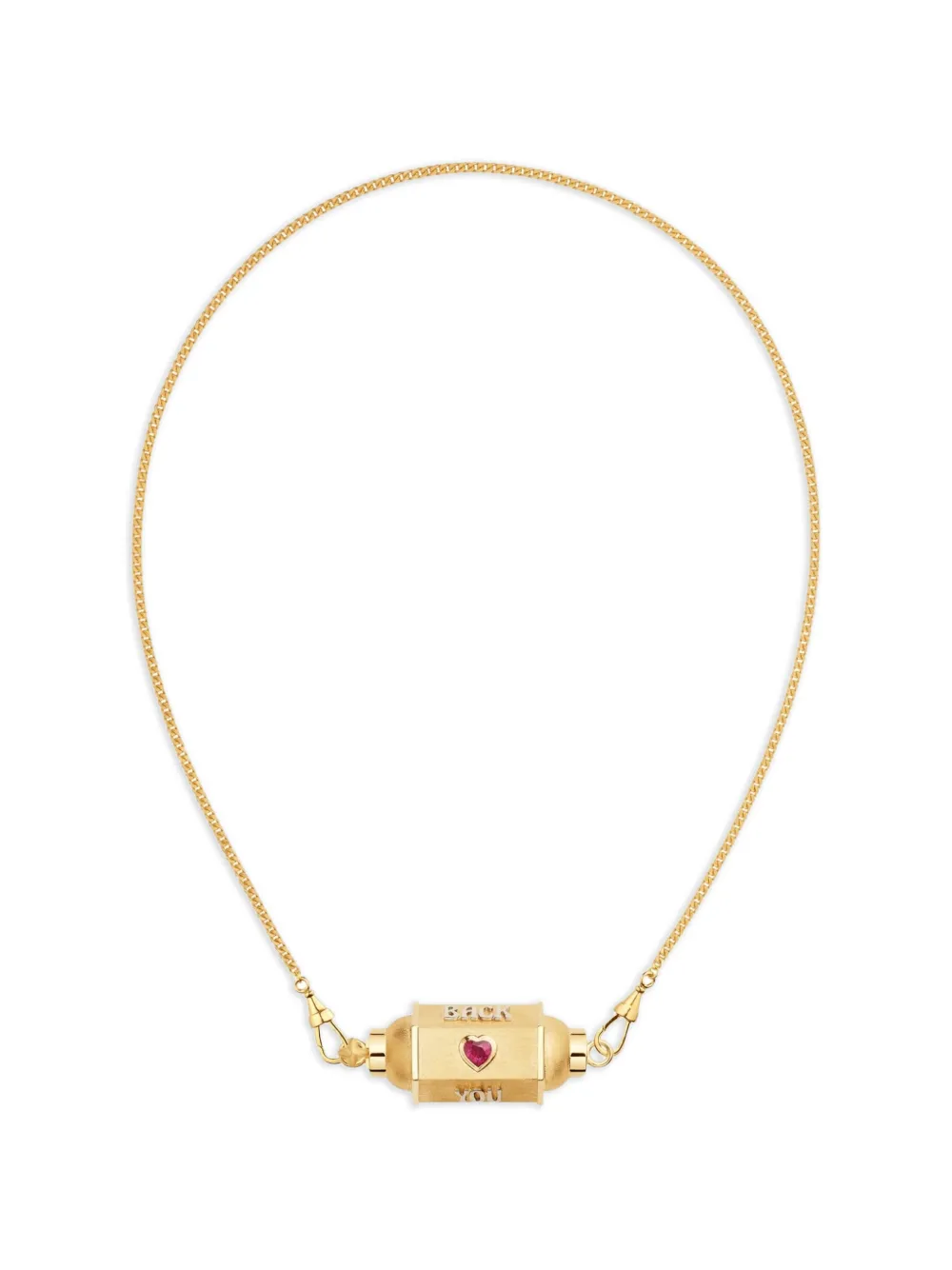 Marie Lichtenberg Love You Locket ruby and diamond necklace - Oro