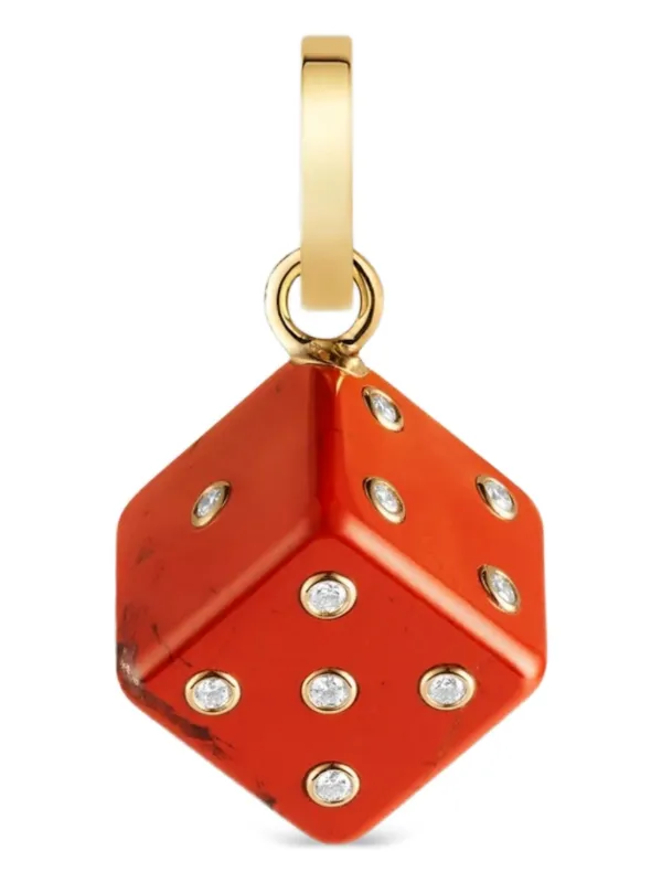 Marie Lichtenberg Jasper Dado Diamond Charm in Red