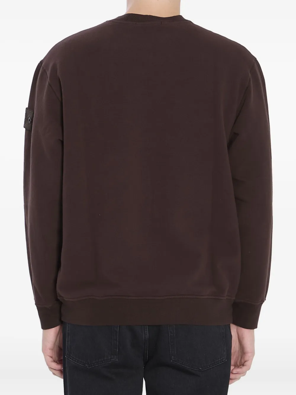 Stone Island Sweater met logopatch Bruin