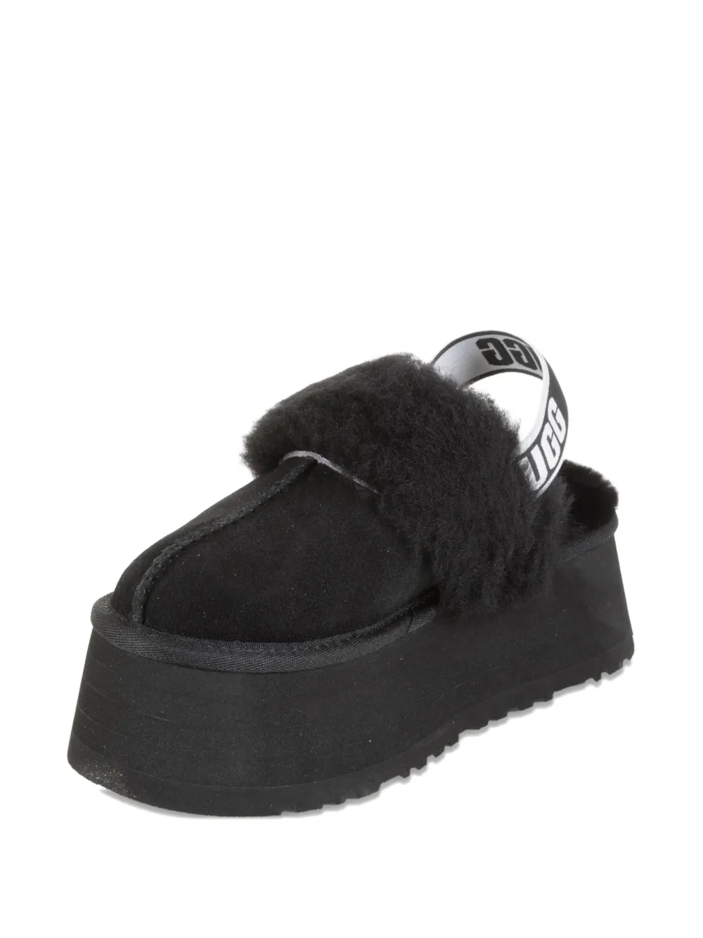 Ugg Funkette Platform Mules In Black