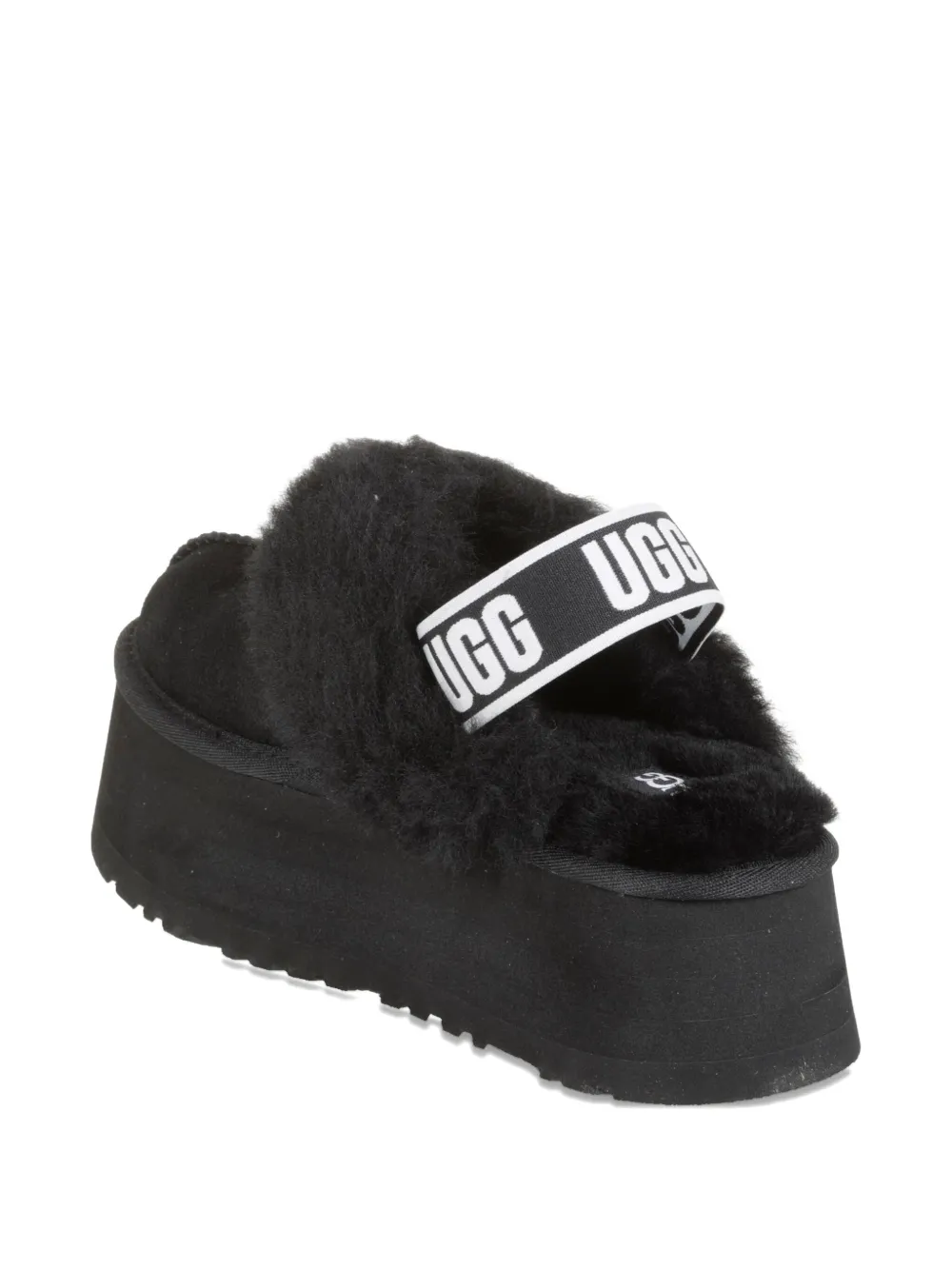Ugg Funkette Platform Mules In Black