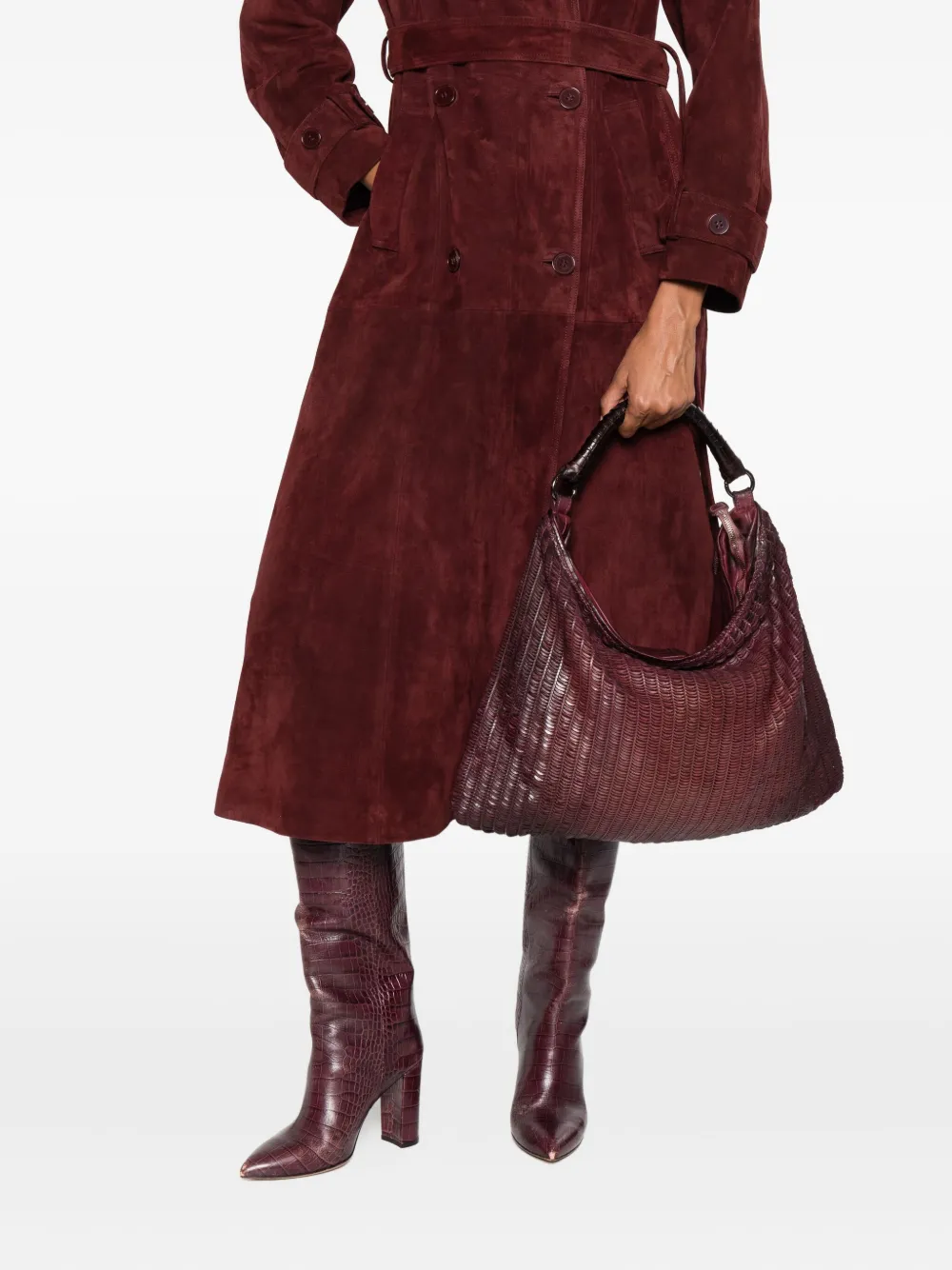 Reptile's House woven shoulder bag - Bruin