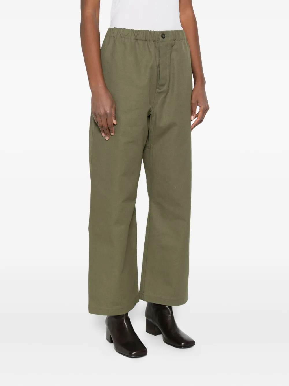 Sofie D'hoore Cotton Straight-leg Trousers In Green