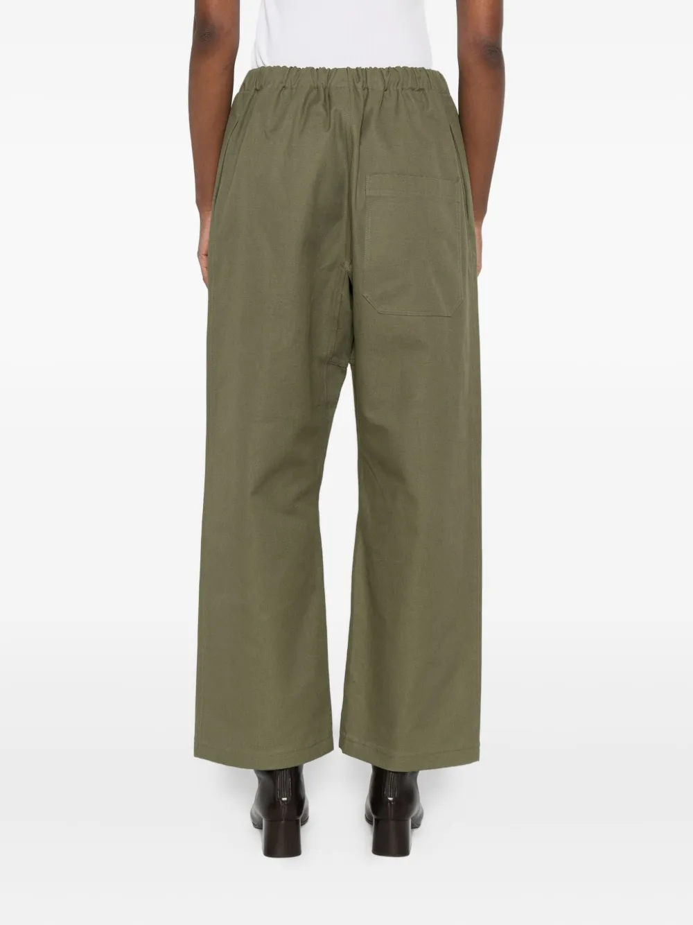 Sofie D'hoore Cotton Straight-leg Trousers In Green