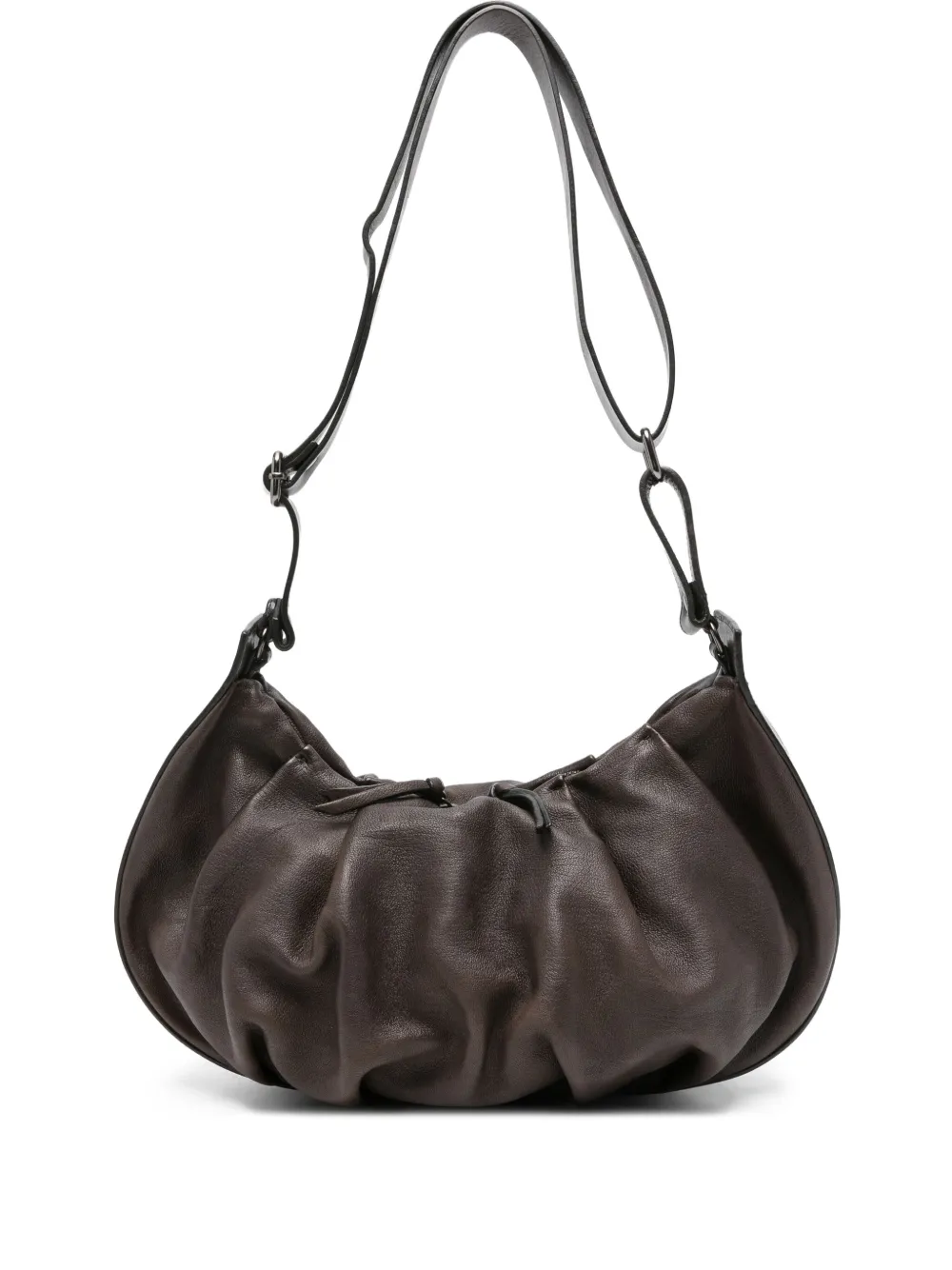 Reptile's House gathered leather shoulder bag | Brown | Image 1